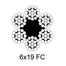 CABLES DE ACERO - ALMA CAÑAMO PULGADAS - GALVANIZADO