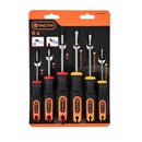 SET DE DESTORNILLADORES PLANOS Y PHILLIPS - 6 PIEZAS