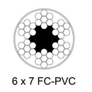 CABLES DE ACERO - ALMA CAÑAMO PVC - GALVANIZADO